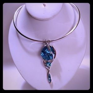 Crystal Pendant with Choker